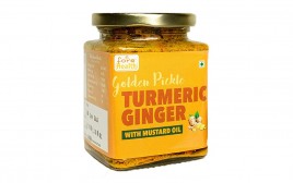 Fore Health Golden Pickle Turmeric Ginger With Mustard Oil  Glass Jar  250 grams
